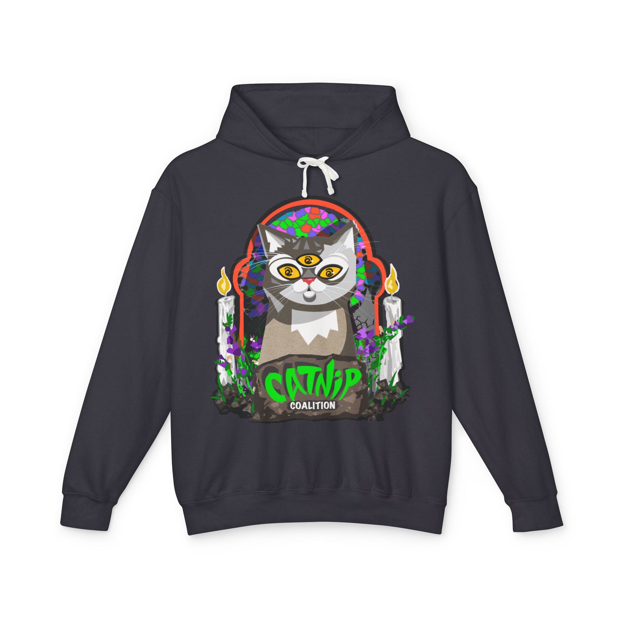 Catnip Coalition Hoodie — Psychedelic Cat Graphic Pullover
