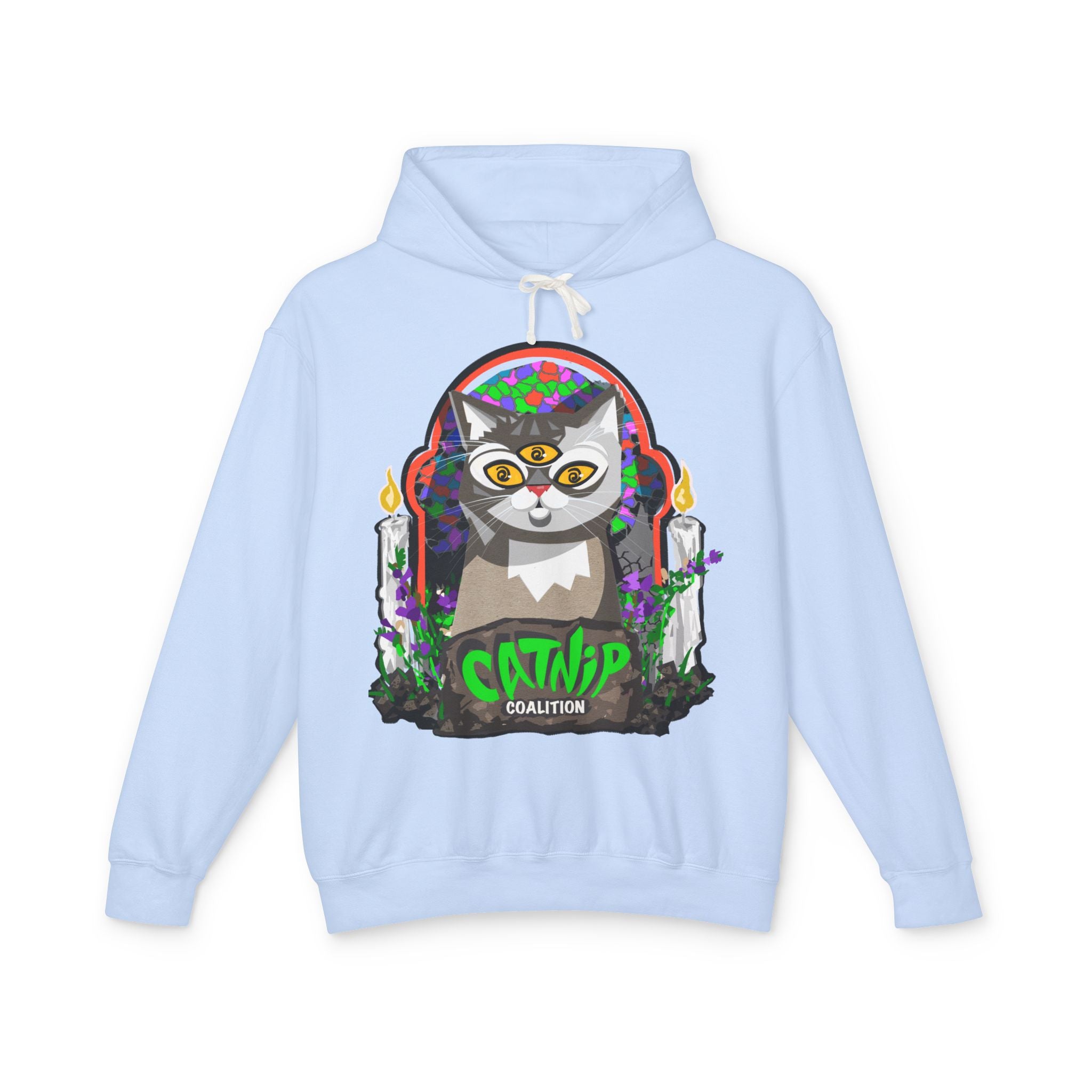 Catnip Coalition Hoodie — Psychedelic Cat Graphic Pullover