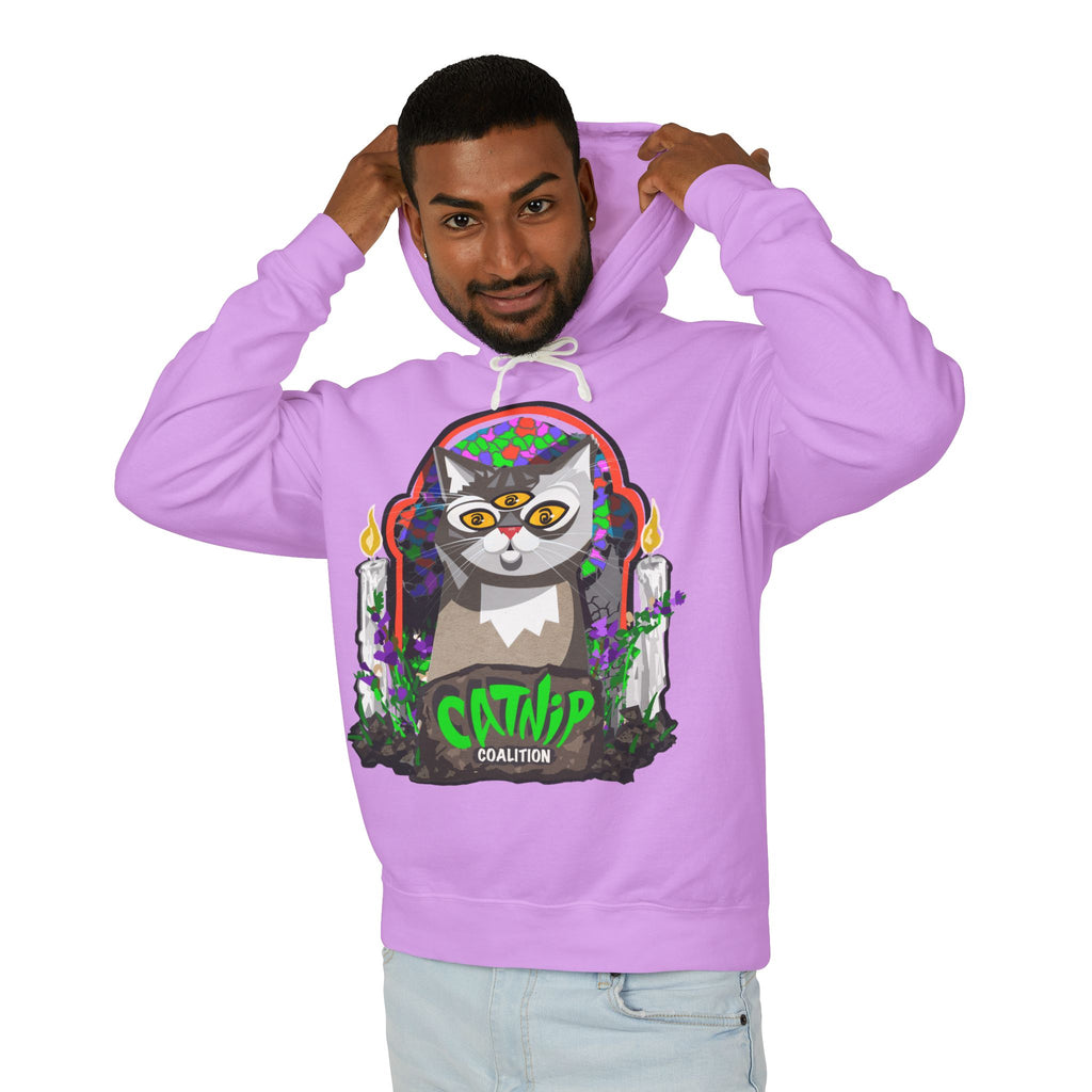 Catnip Coalition Hoodie — Psychedelic Cat Graphic Pullover
