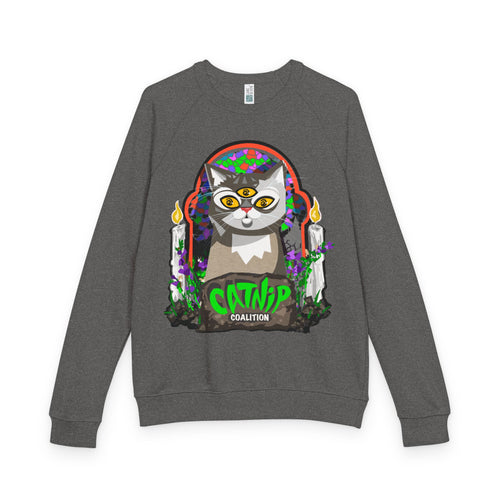 Catnip Coalition Crewneck Sweatshirt — Colorful Cat Altar Design
