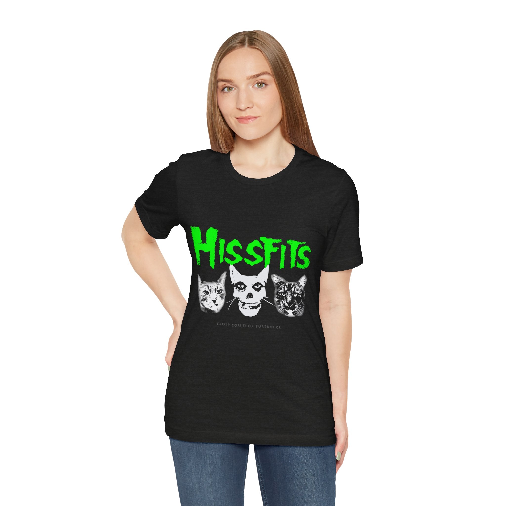 Hissfits Cat Band Tee — Gothic Punk Cat Faces T-Shirt