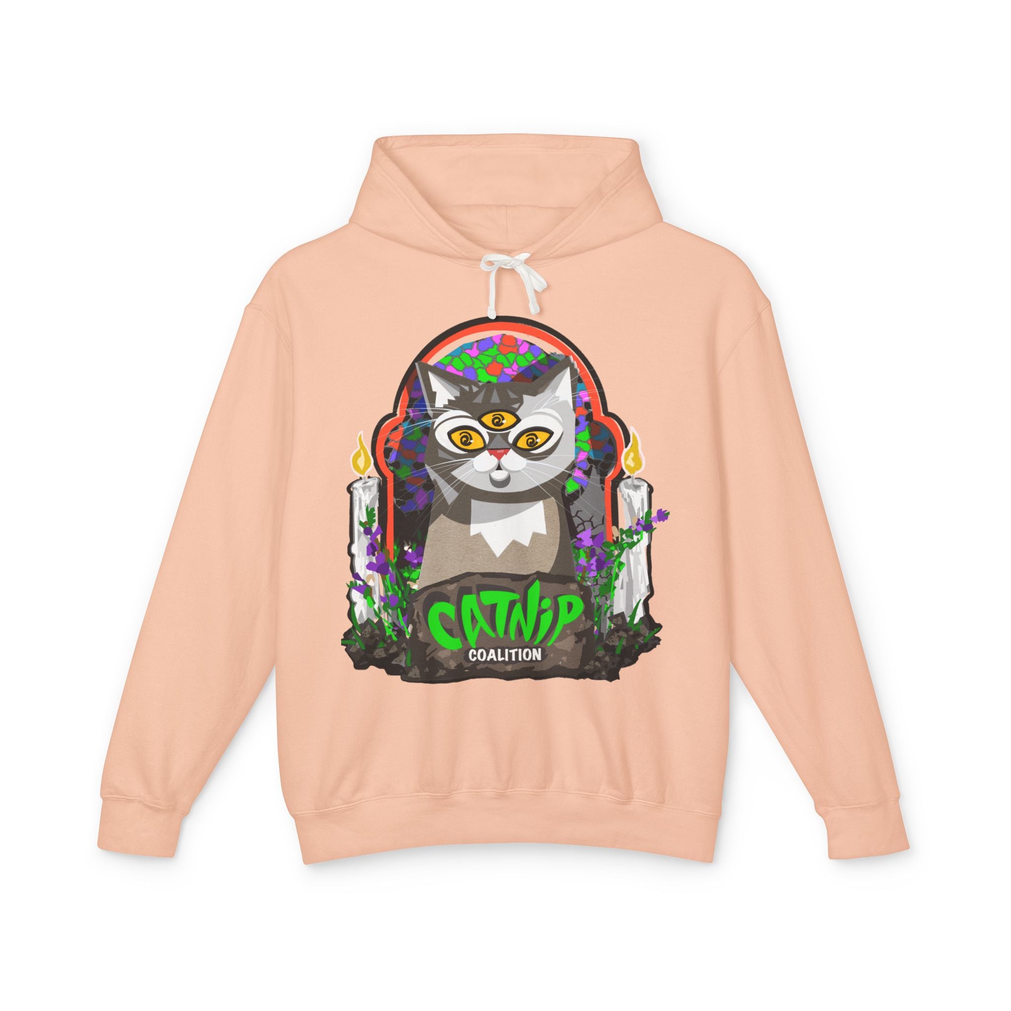 Catnip Coalition Hoodie — Psychedelic Cat Graphic Pullover