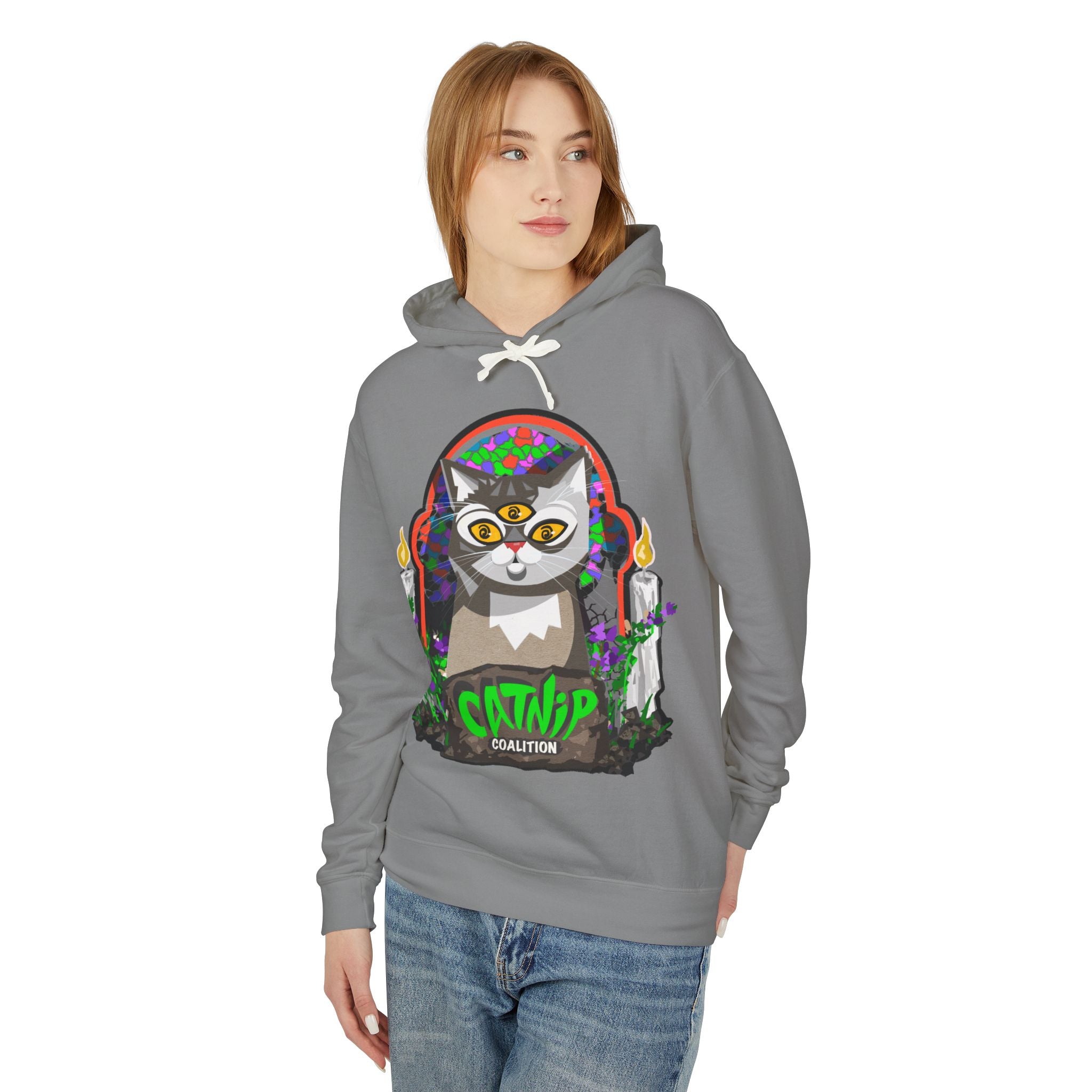 Catnip Coalition Hoodie — Psychedelic Cat Graphic Pullover