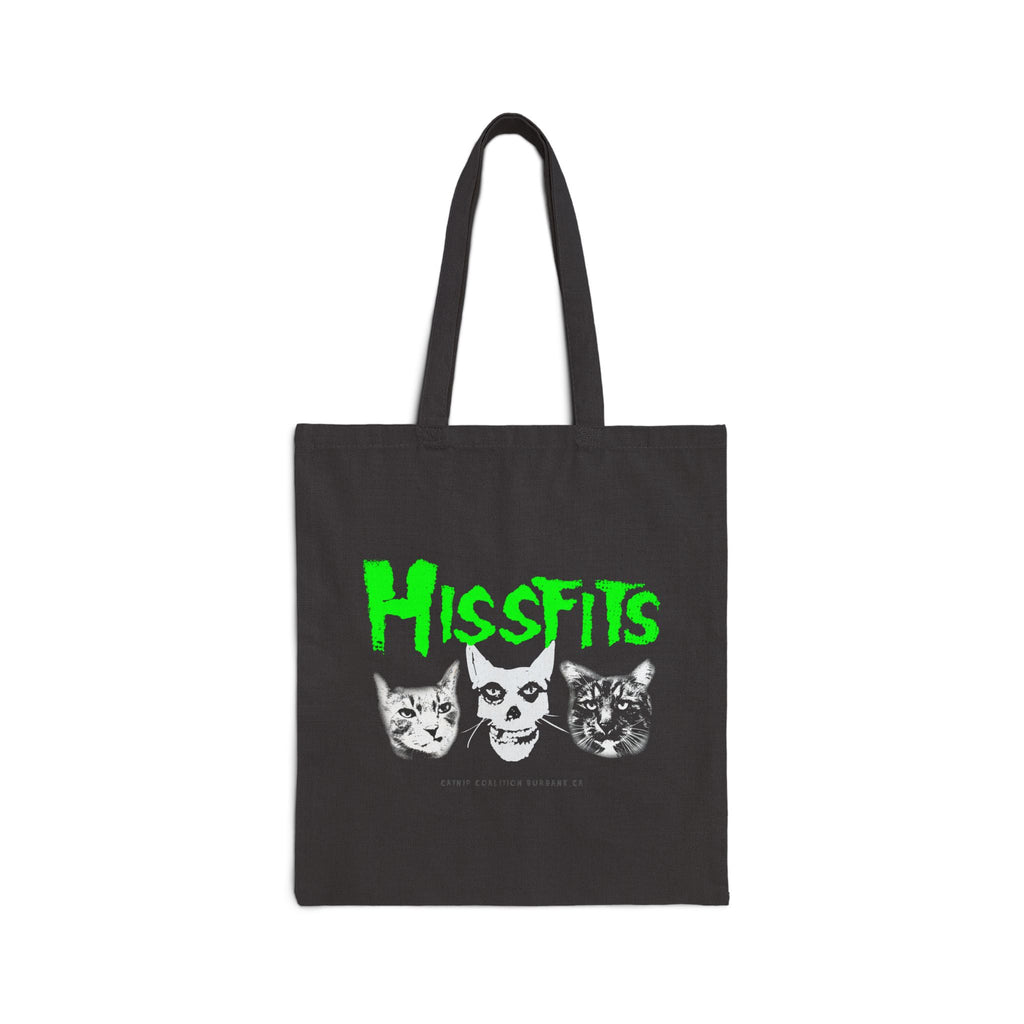 Missfits Cat Tote Bag — Gothic Punk Cat Skull Canvas Tote