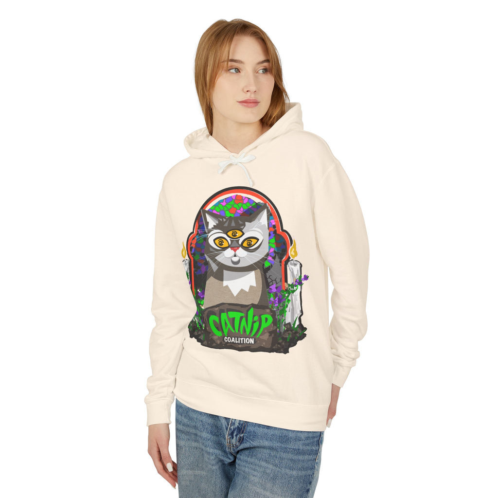 Catnip Coalition Hoodie — Psychedelic Cat Graphic Pullover