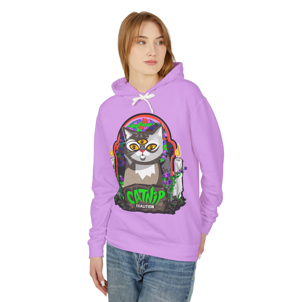 Catnip Coalition Hoodie — Psychedelic Cat Graphic Pullover