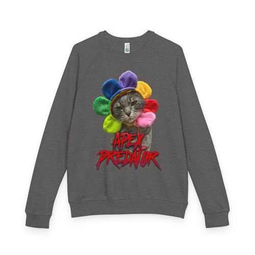 Apex Predator CatCrewneck Sweatshirt — Funny Rainbow Flower Cat Graphic