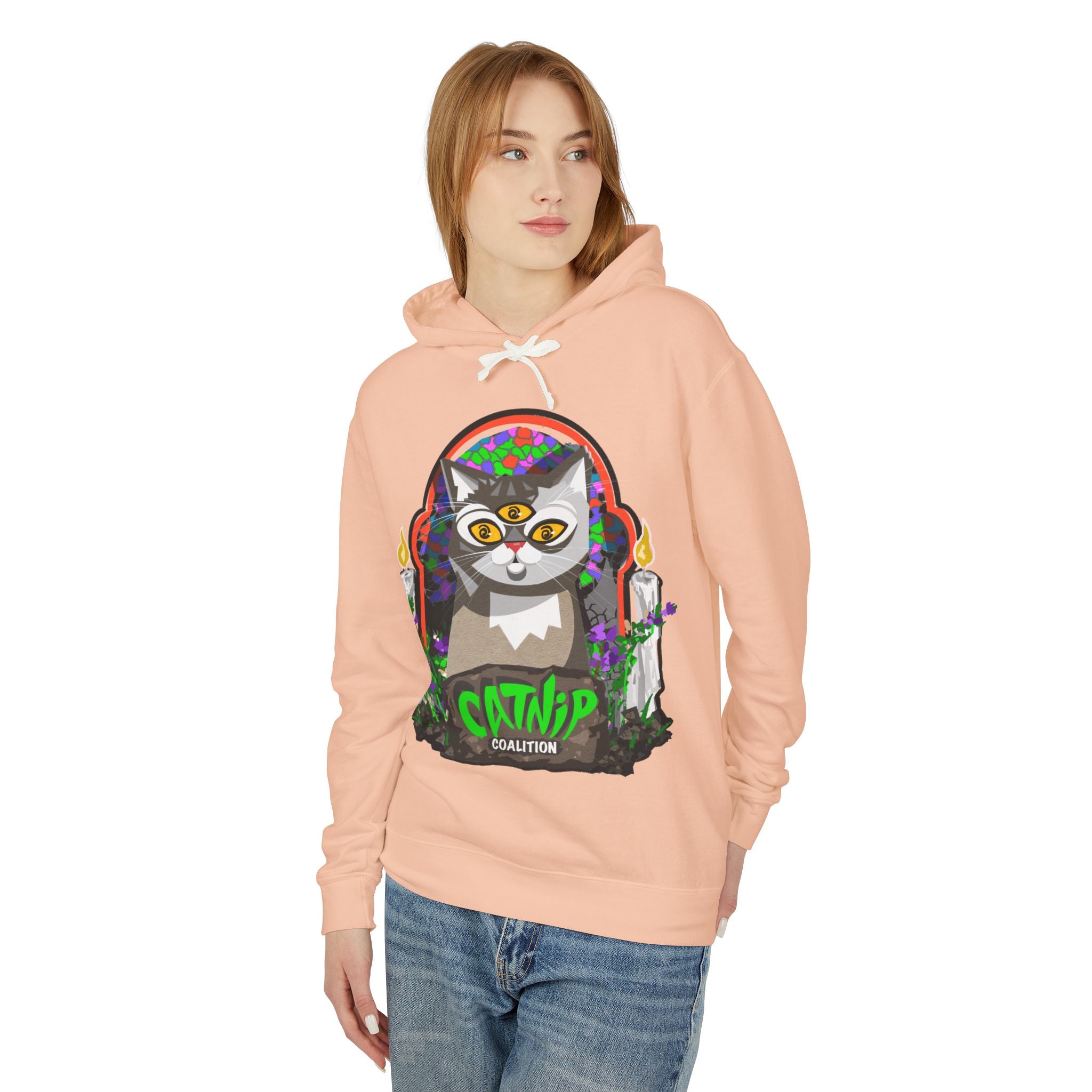 Catnip Coalition Hoodie — Psychedelic Cat Graphic Pullover