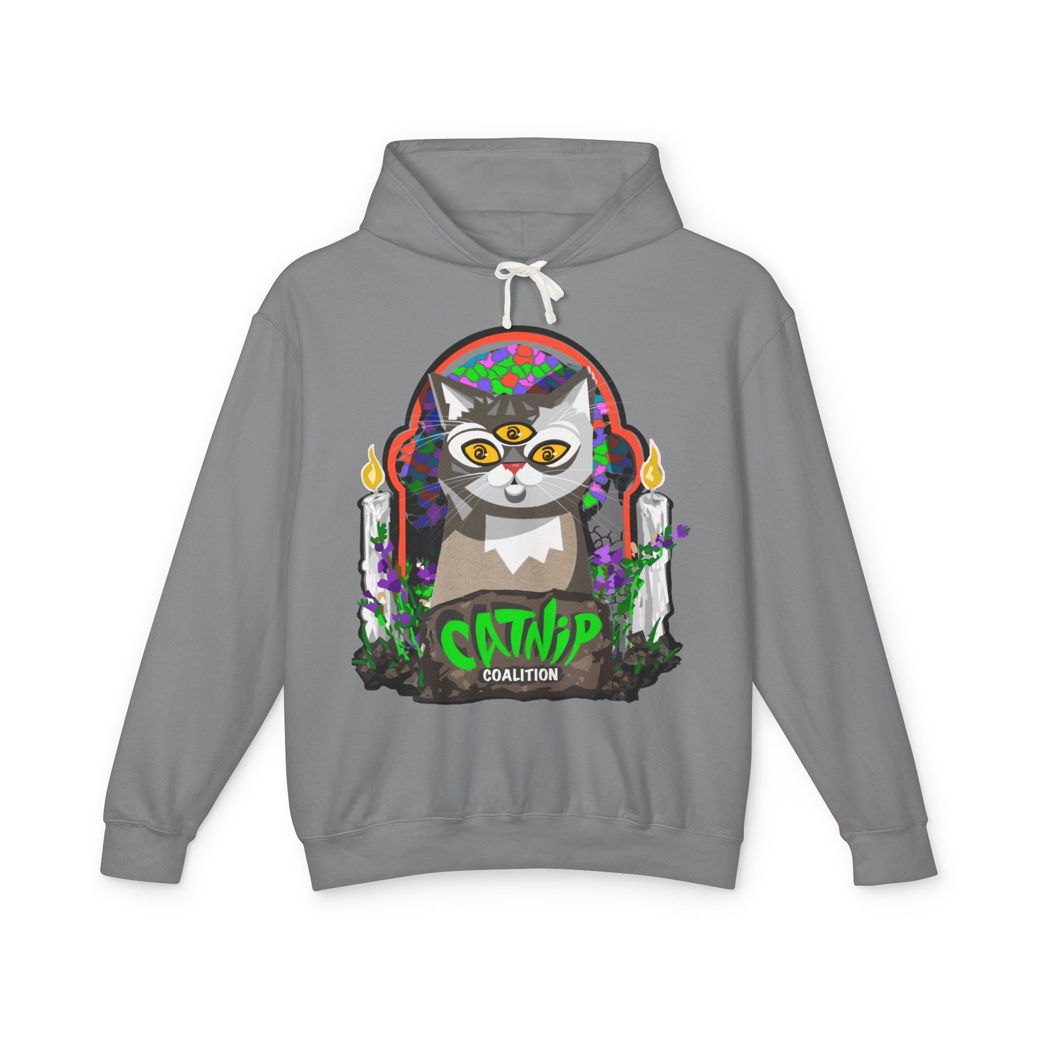 Catnip Coalition Hoodie — Psychedelic Cat Graphic Pullover