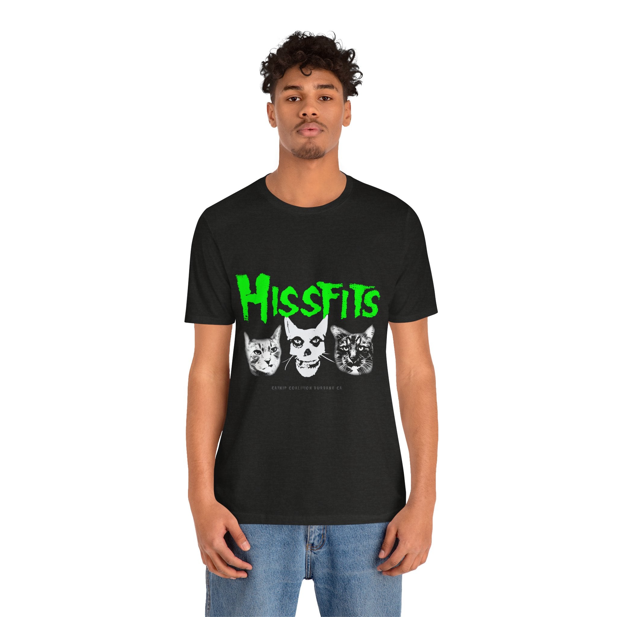 Hissfits Cat Band Tee — Gothic Punk Cat Faces T-Shirt