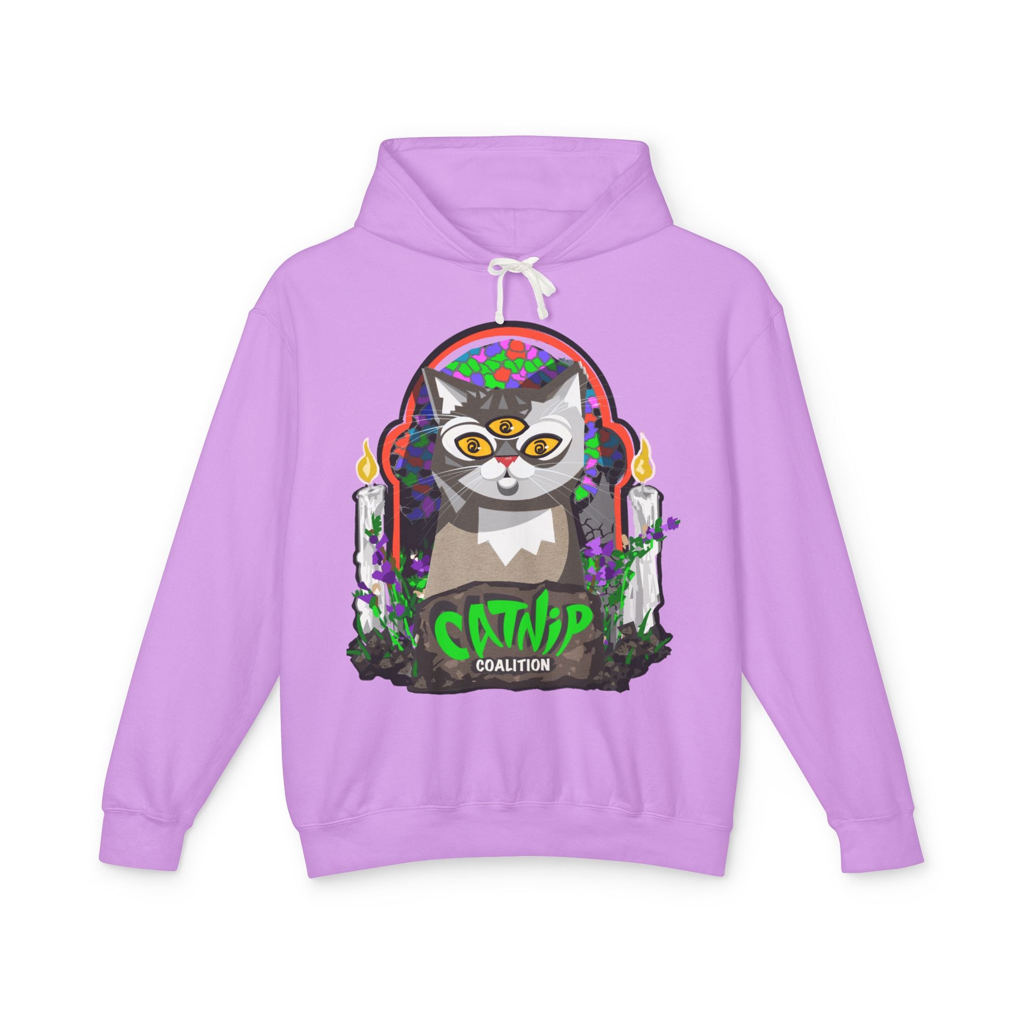 Catnip Coalition Hoodie — Psychedelic Cat Graphic Pullover