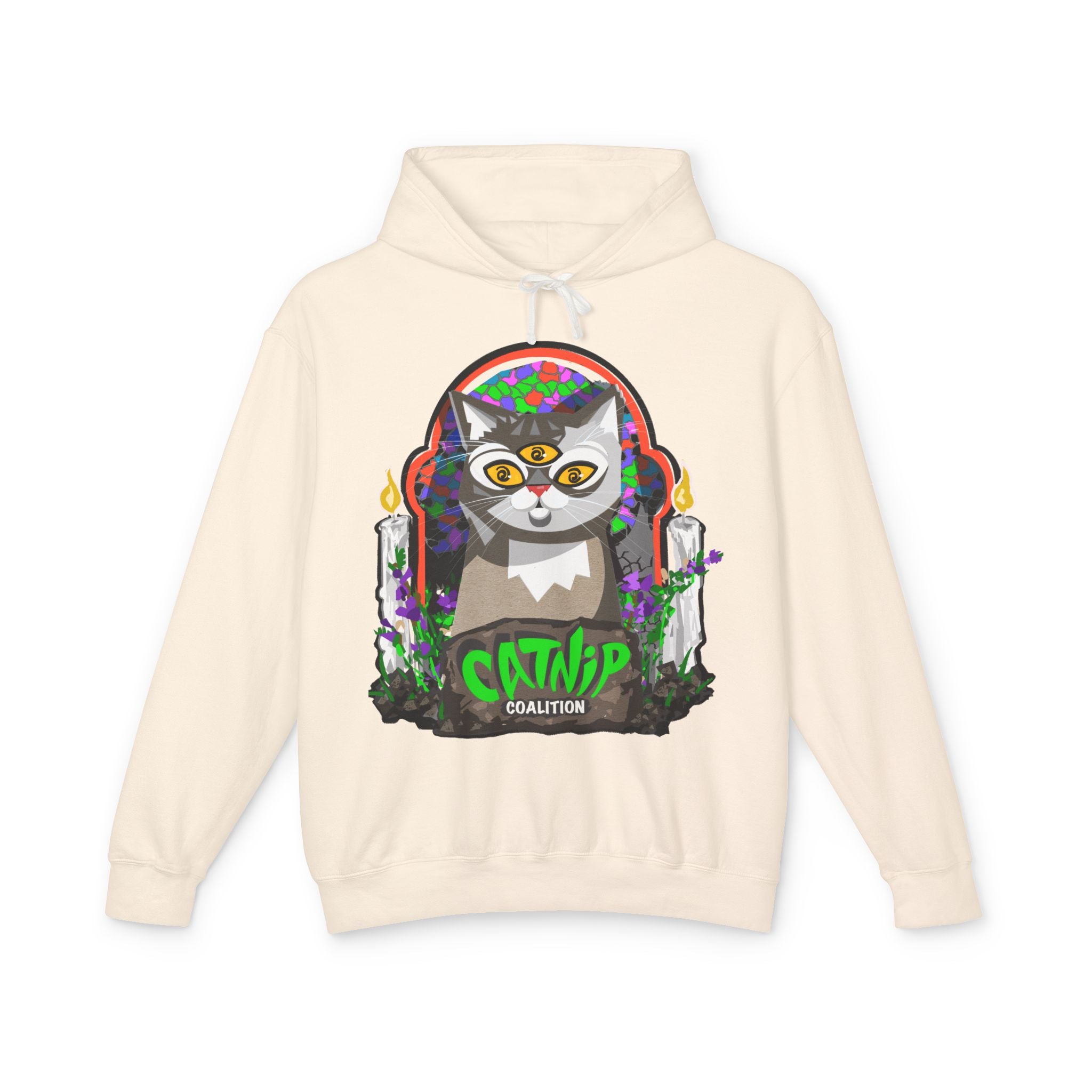 Catnip Coalition Hoodie — Psychedelic Cat Graphic Pullover